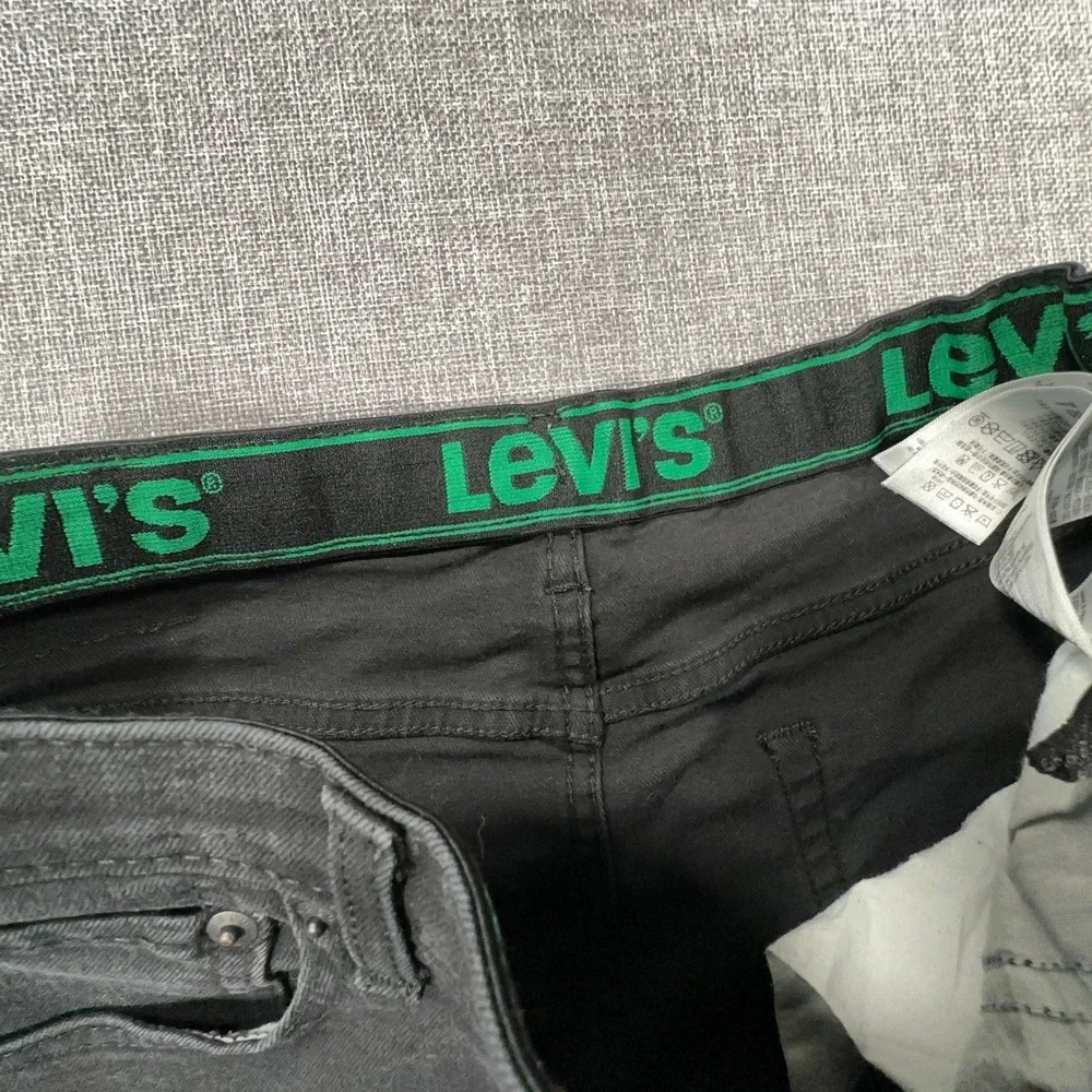 Levis 511 Slim Jeans Mens 30x32 (Fits as 30x31) Black Adjustable Stretch Waist